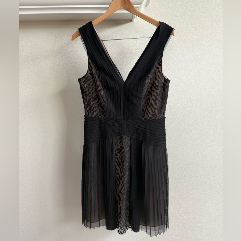Elegant Black BCBG Lace Dress